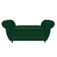 Divã Recamier Com Baú Grécia 1,55 Cm Suede Verde - 1