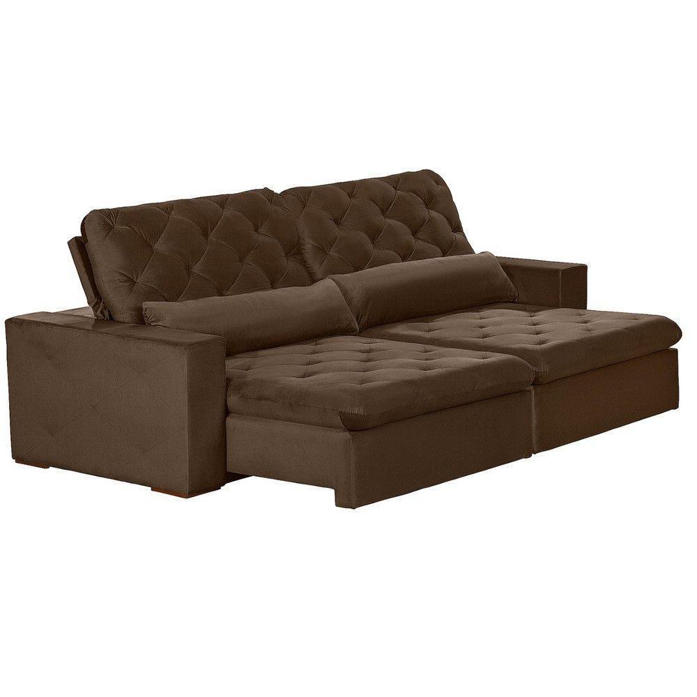 Sofá Modular 4 Lugares 2.30M Retrátil E Reclinável Marrom - 4