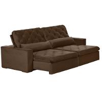 Sofá Modular 4 Lugares 2.30M Retrátil E Reclinável Marrom