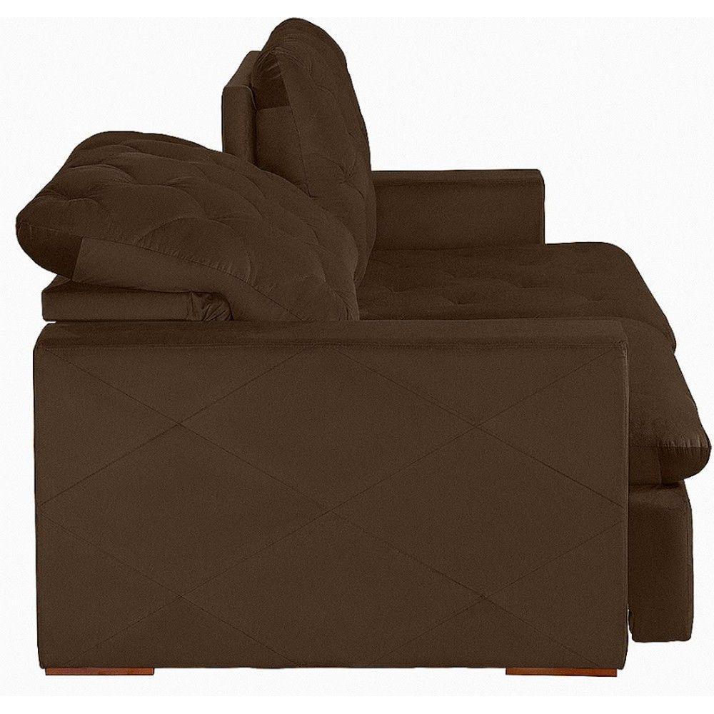 Sofá 6 Lugares Modular 2.90M Retrátil E Reclinável Marrom - 2