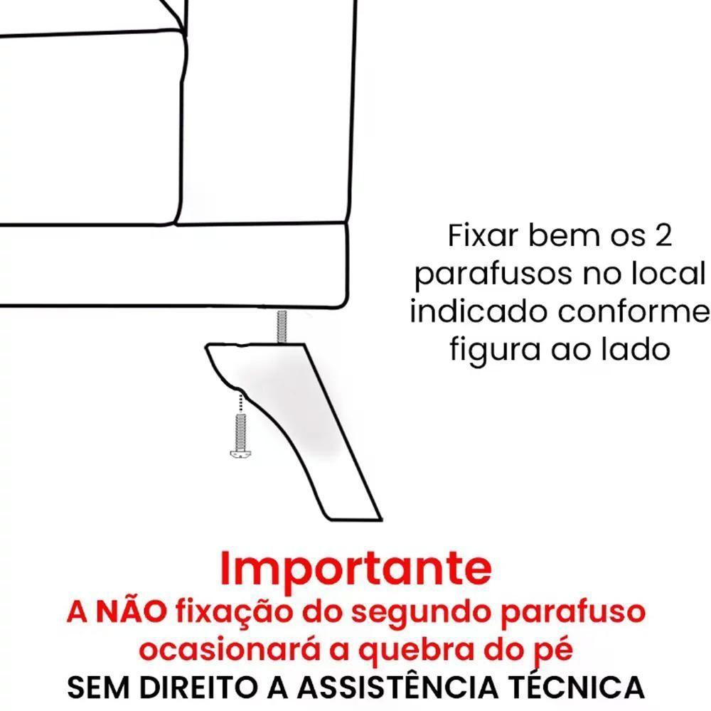 Sofa 2 Lugares 160 Cm Eron Linho Cru Vazzano Cru - 5