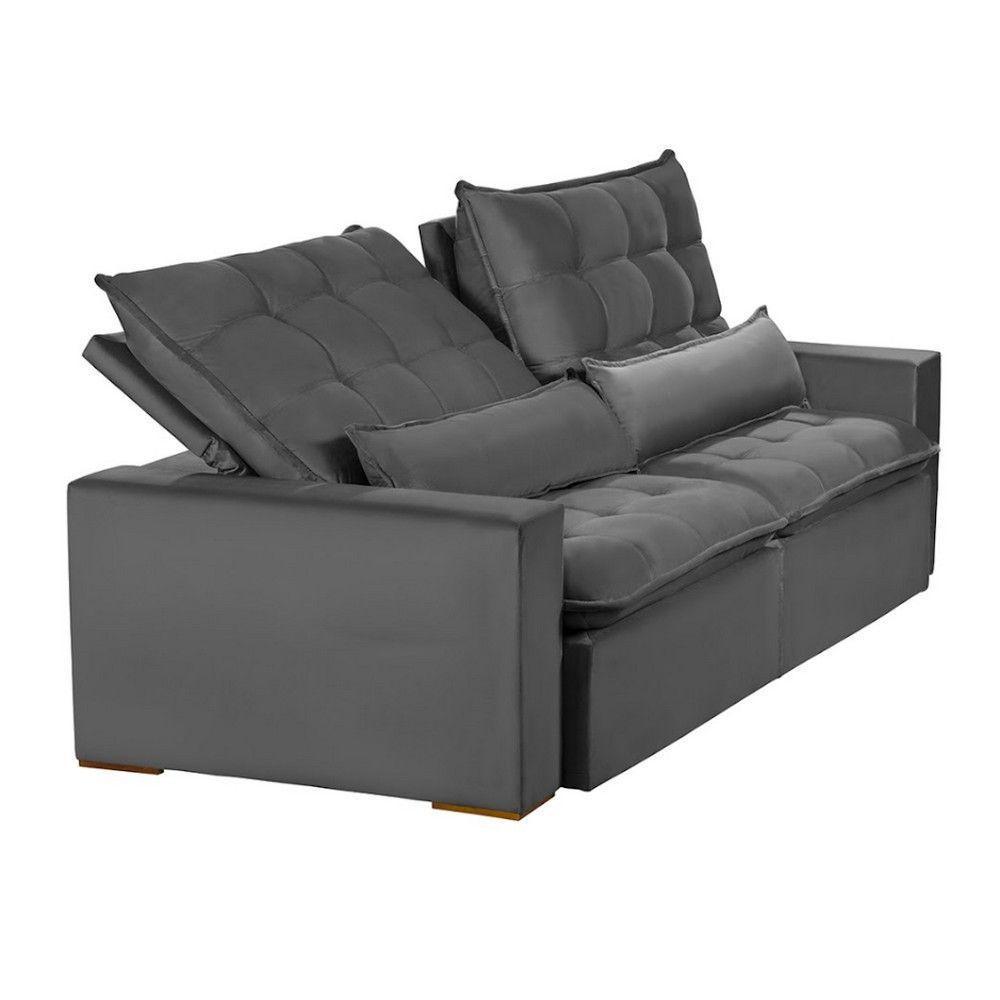 Sofá Modular 6 Lugares 2.90M Retrátil E Reclinável Cinza - 5