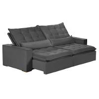 Sofá Modular 6 Lugares 2.90M Retrátil E Reclinável Cinza - 8