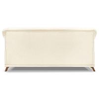 Sofá 2 Lugares 1,60m Vênus Linho Pés Castanho Bege - 5