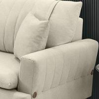 Sofa 3 Lugares 200 Cm Eron Linho Cru Vazzano Cru - 6