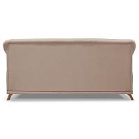 Sofá Living 2 Lugares 1,60m Vênus Linho Areia Pés Castanho - 5