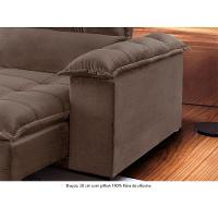 Sofá Retrátil E Reclinável 2,50m 4 Lugares Bege - 5