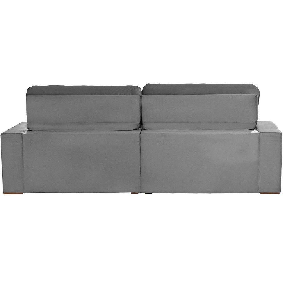 Sofá Modular 5 Lugares 2.50M Retrátil E Reclinável Cinza - 2
