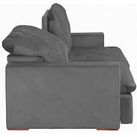 Sofá Modular 5 Lugares 2.50M Retrátil E Reclinável Cinza - 6