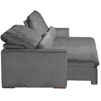 Sofá Modular 5 Lugares 2.50M Retrátil E Reclinável Cinza - 7