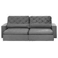 Sofá Modular 5 Lugares 2.50M Retrátil E Reclinável Cinza - 10
