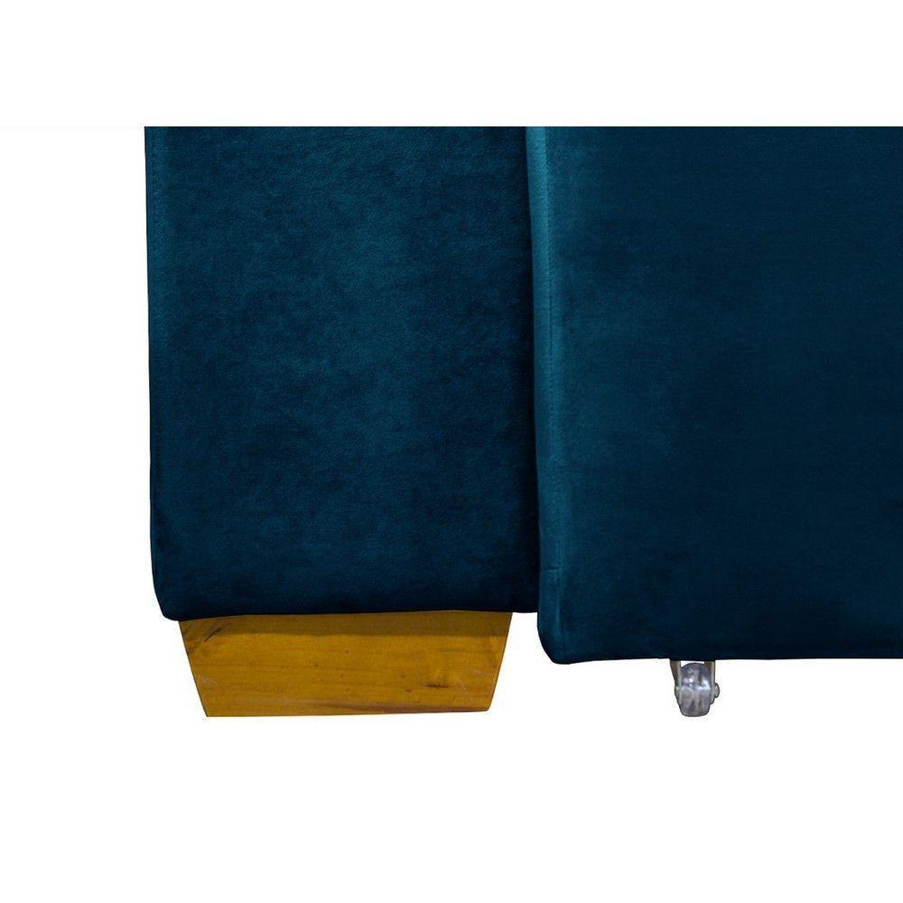 Sofá Modular 6 Lugares 3.05M Retrátil E Reclinável Azul - 2