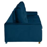 Sofá Modular 6 Lugares 3.05M Retrátil E Reclinável Azul