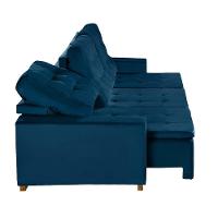 Sofá Modular 6 Lugares 3.05M Retrátil E Reclinável Azul - 10