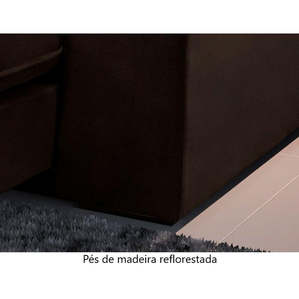 Sofá Retrátil E Reclinável Atlanta 2,90m 5 Lugares Marrom - 3