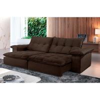 Sofá Retrátil E Reclinável Atlanta 2,90m 5 Lugares Marrom - 1