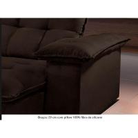 Sofá Retrátil E Reclinável Atlanta 2,90m 5 Lugares Marrom - 5