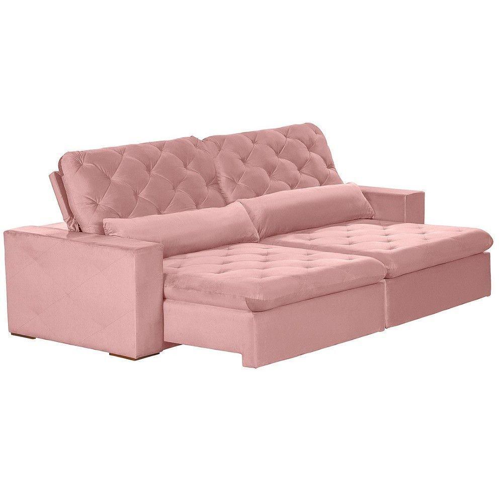 Sofá Modular 5 Lugares 2.50M Retrátil E Reclinável Rose - 8