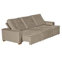 Sofá Modular 6 Lugares Retrátil E Reclinável 3.05M Bege - 14