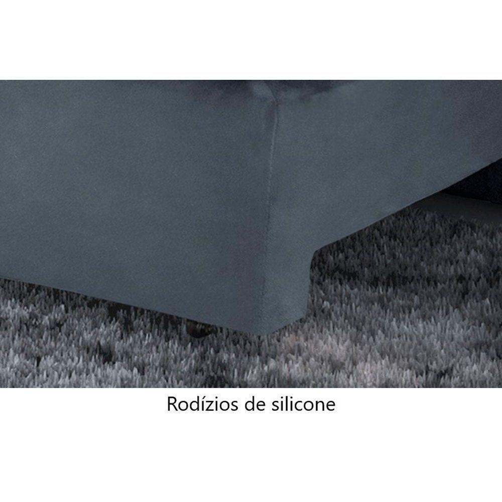 Sofá Retrátil E Reclinável Atlanta 2,50m 4 Lugares Prata - 2