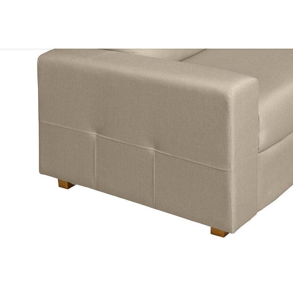 Sofá Maceió Living Com 3 Lugares 2.00M Linho Corriente Bege - 5