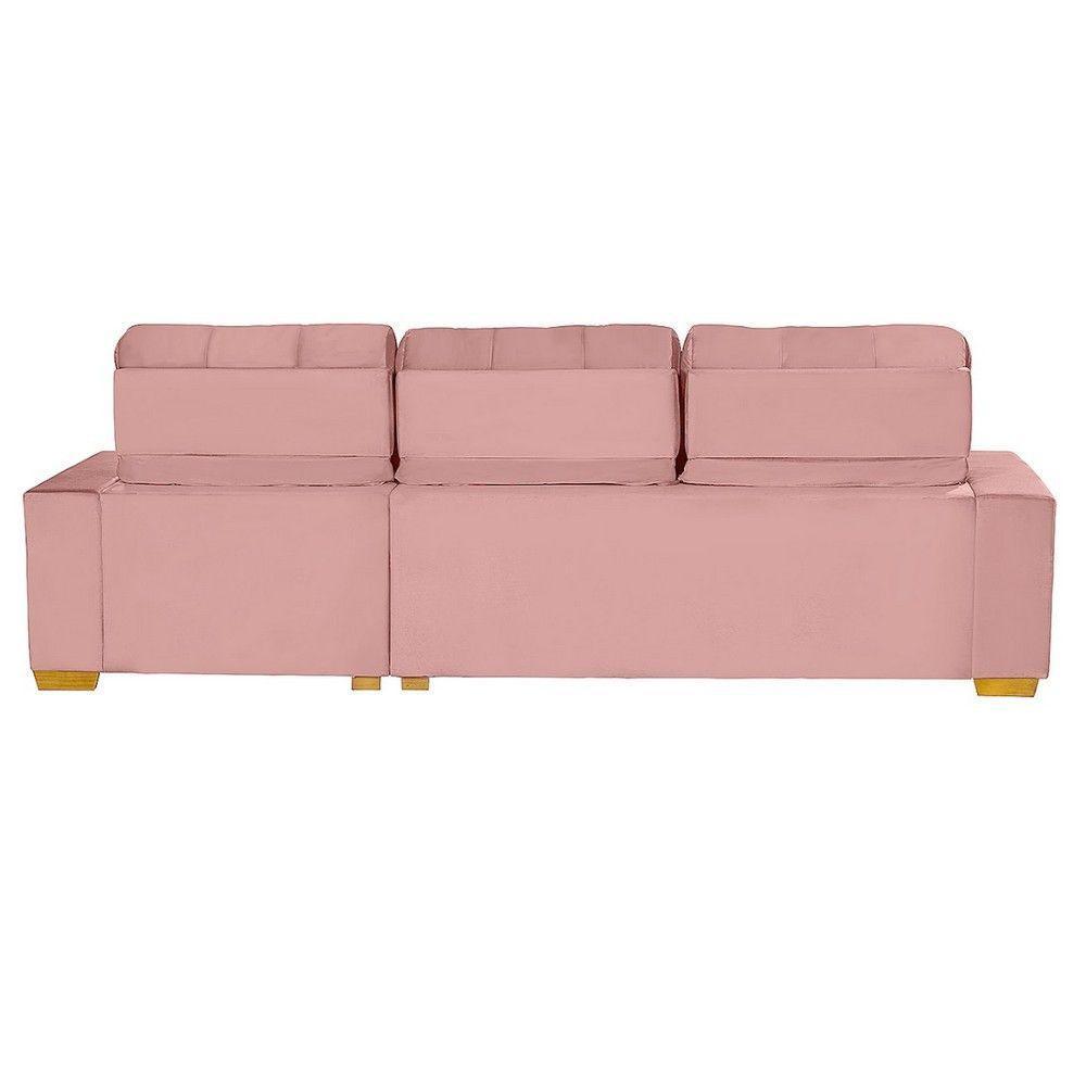 Sofá Modular 6 Lugares Retrátil E Reclinável 3.05M Rose - 3