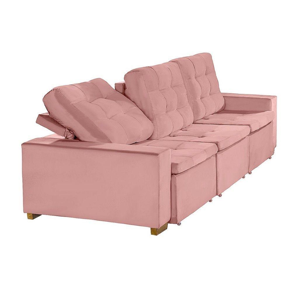 Sofá Modular 6 Lugares Retrátil E Reclinável 3.05M Rose - 5