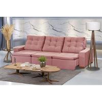 Sofá Modular 6 Lugares Retrátil E Reclinável 3.05M Rose - 1