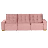 Sofá Modular 6 Lugares Retrátil E Reclinável 3.05M Rose - 10