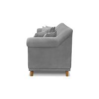 Sofá 160cm 2 Lugares Com 4 Almofadas Veludo Cinza - 5