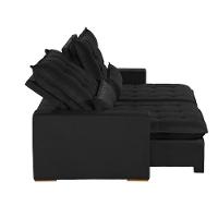 Sofá Modular 4 Lugares 2.30M Retrátil E Reclinável Preto - 7