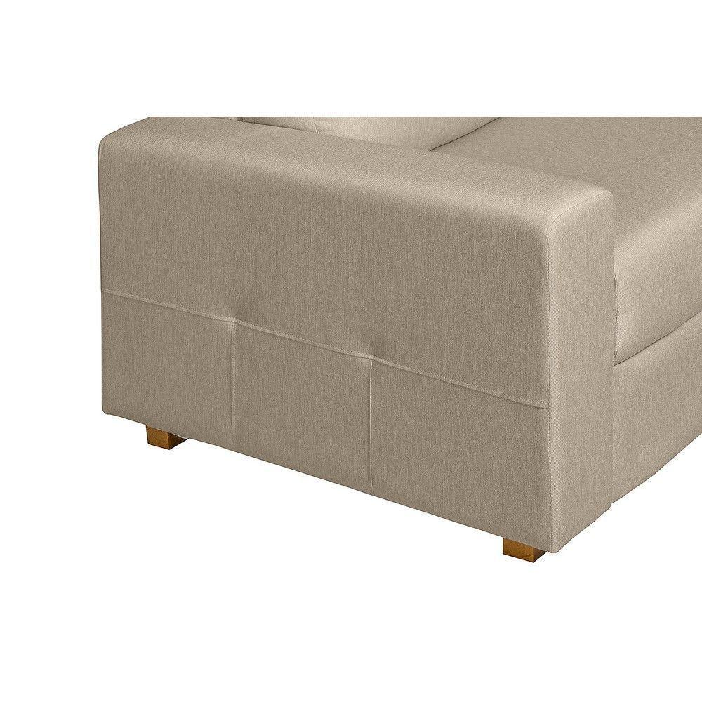 Sofá Maceió Living Com 4 Lugares 2.20M Linho Corriente Bege - 5