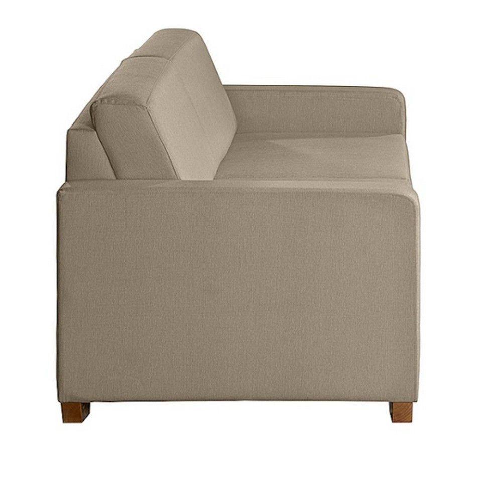 Sofá Living Com 3 Lugares 2.00M Linho Corriente Bege - 6
