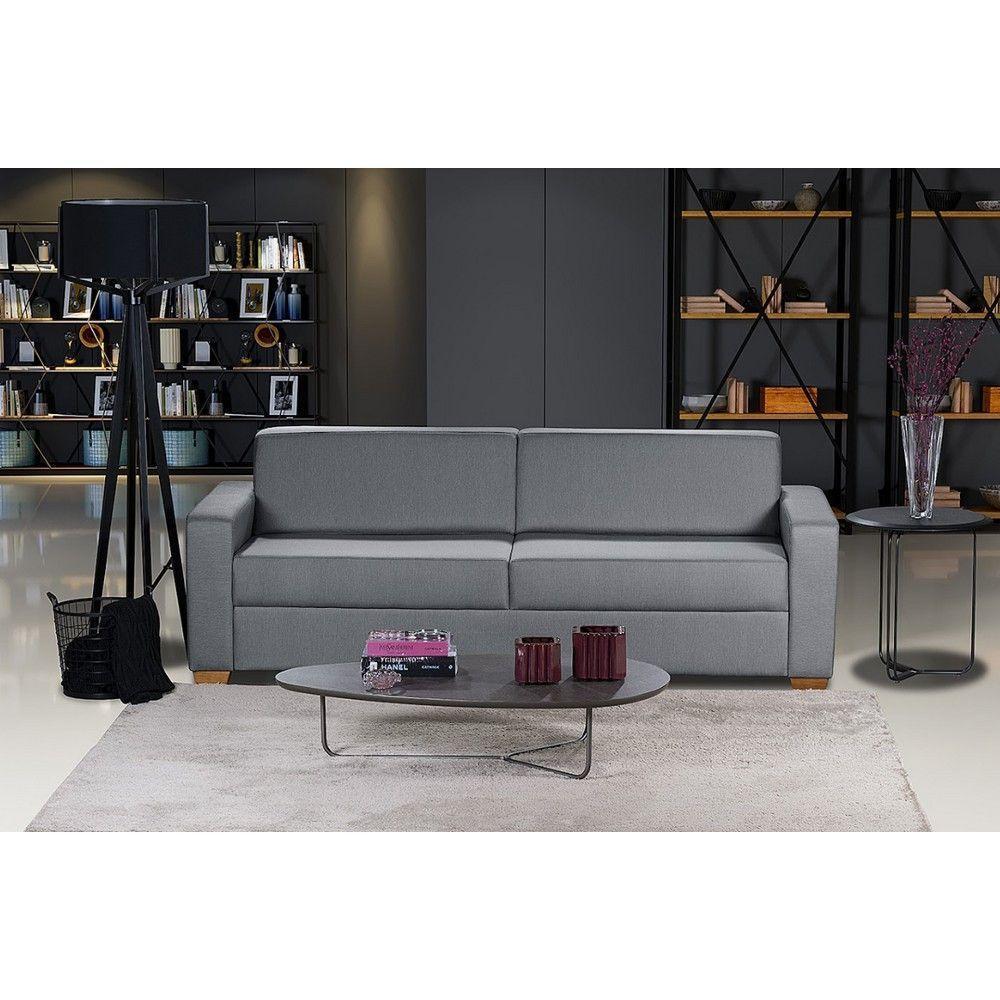 Sofá Living Com 3 Lugares 2.00M Linho Corriente Cinza - 1