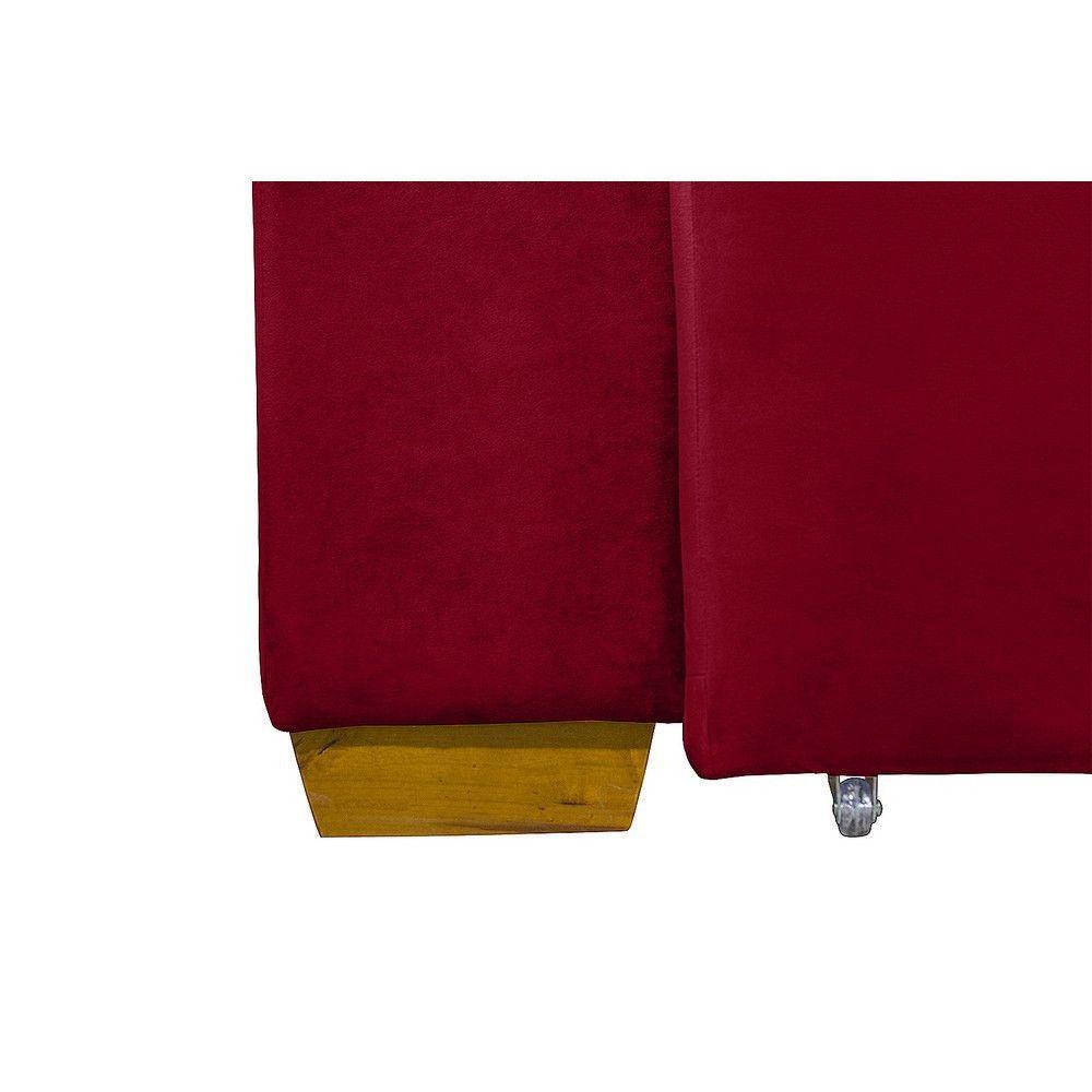 Sofá Modular 6 Lugares Retrátil E Reclinável 3.05M Vermelho - 2