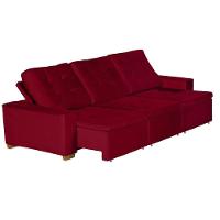 Sofá Modular 6 Lugares Retrátil E Reclinável 3.05M Vermelho - 8
