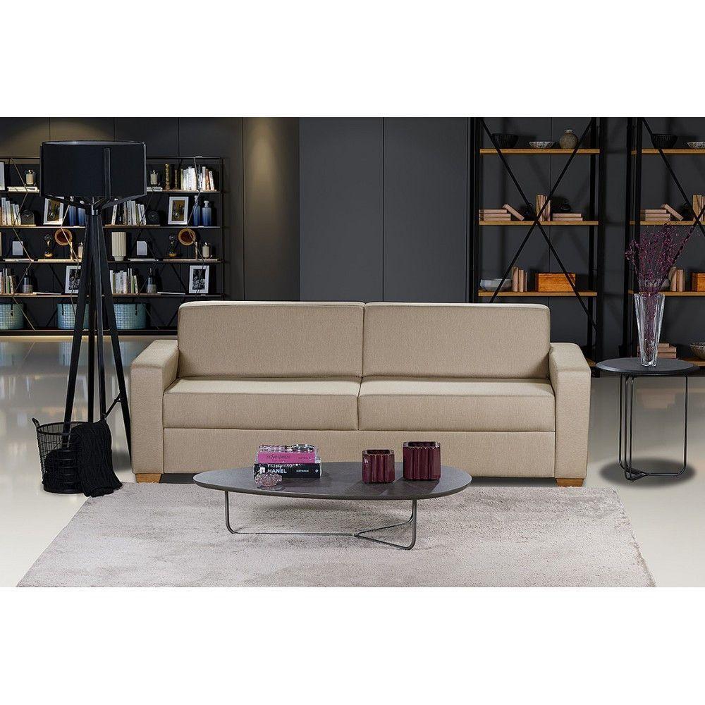 Sofá Living Com 4 Lugares 2.20M Linho Corriente Bege - 1