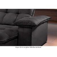 Sofá Retrátil E Reclinável Atlanta 2,90m 5 Lugares Cinza - 9