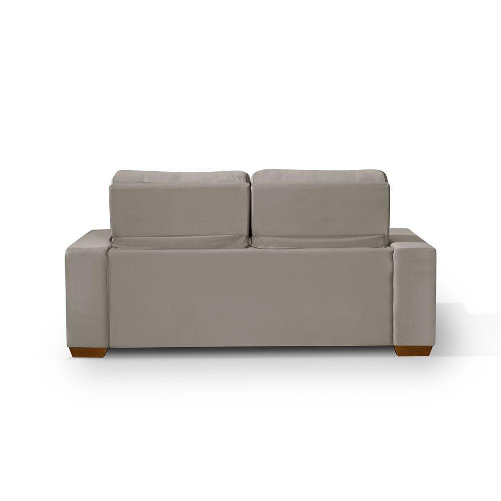 Sofá 3 Lugares 195cm Com Molas, Retrátil E Reclinável Bege - 3