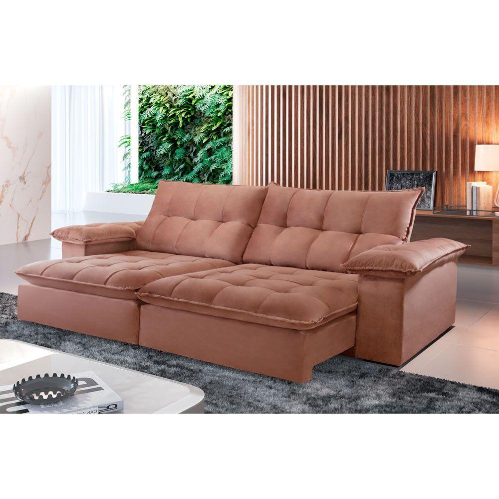 Sofá Retrátil E Reclinável Atlanta 2,90m 5 Lugares Cobre - 1