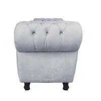 Divã Recamier Com Baú Grécia 1,55 Cm Suede Cinza - 2