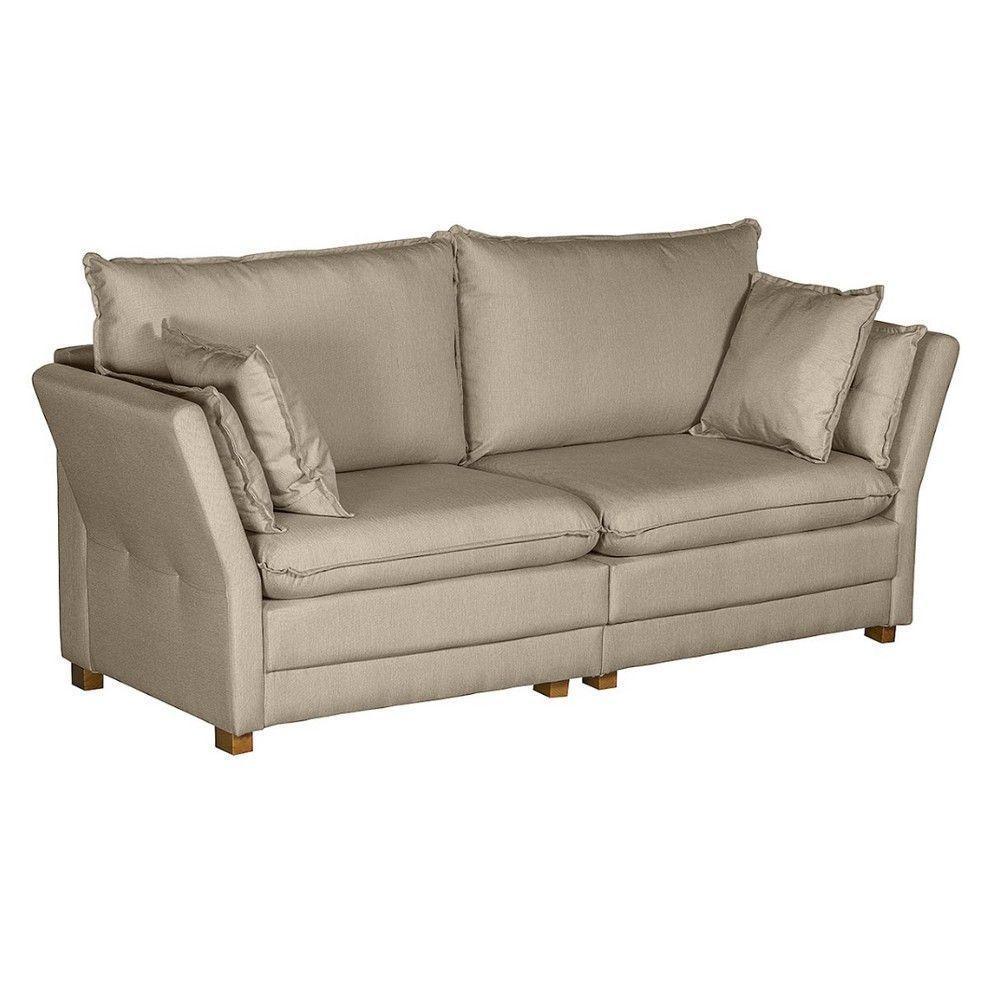 Sofá Natal Living Com 3 Lugares 2.00 Mt Linho Corriente Bege - 2