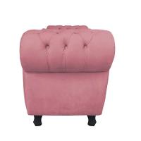 Divã Recamier Com Baú Grécia 1,55 Cm Suede Rose - 5