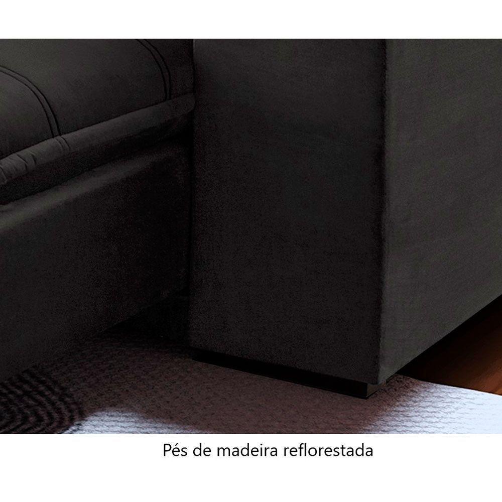 Sofá Retrátil E Reclinável 2,50m 4 Lugares Cinza - 3