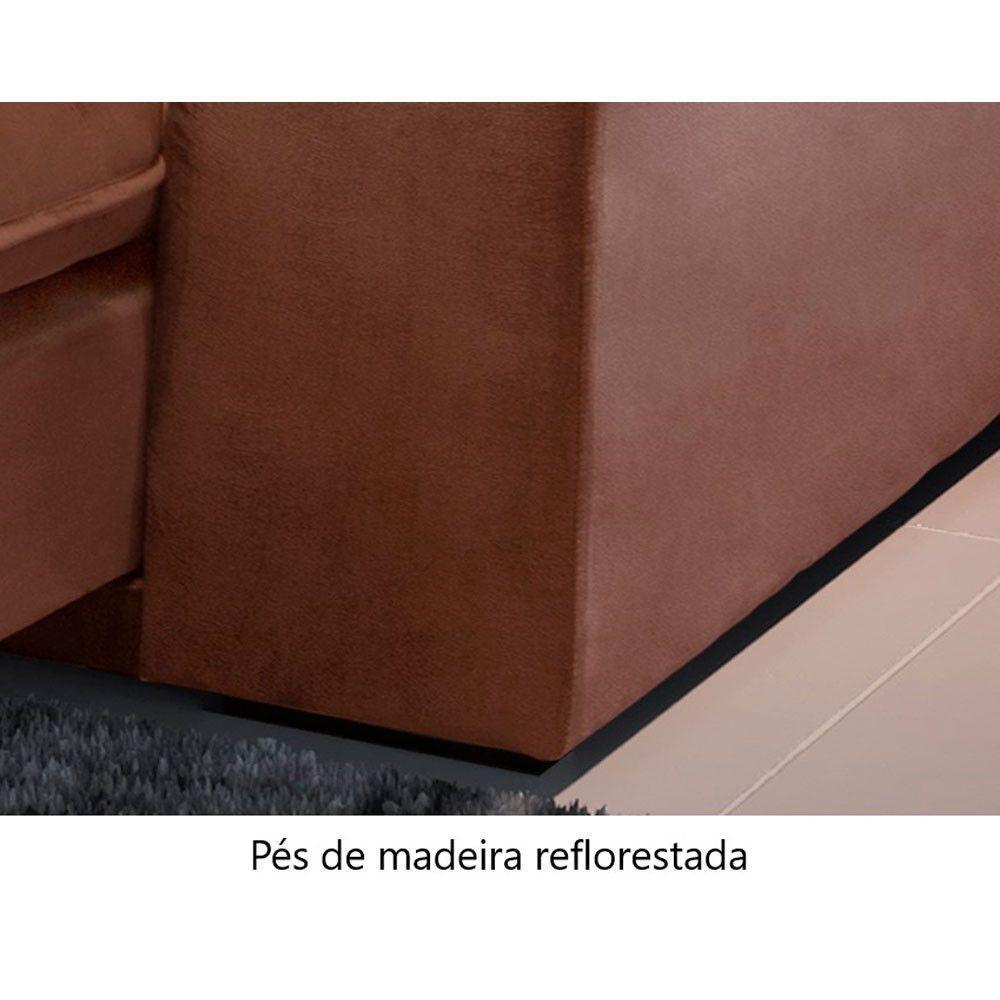 Sofá Retrátil E Reclinável Atlanta 2,10m 03 Lugares Cobre - 3
