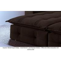 Sofá Retrátil E Reclinável 2,90m 5 Lugares Marrom - 6