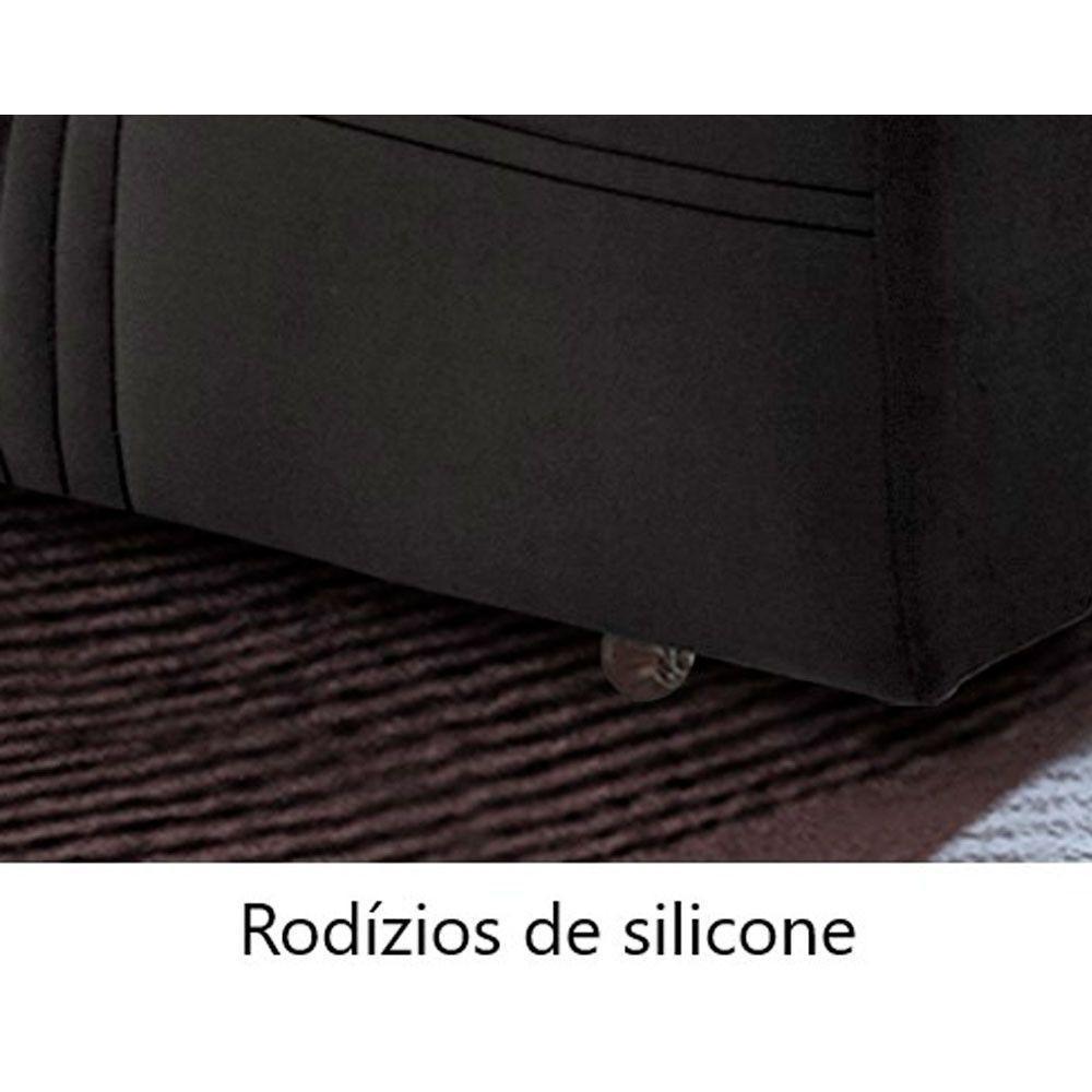 Sofá Retrátil E Reclinável 2,30m 4 Lugares Cinza - 2