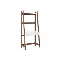 Estante para Sala RT3120 c/ 2 Prateleiras Rustico/Branco - Movelbento - 1