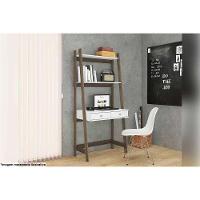 Estante para Sala RT3120 c/ 2 Prateleiras Rustico/Branco - Movelbento - 2