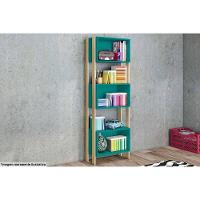 Estante para Sala RT3093 c/ 3 Nichos Rustico/Branco - Movelbento - 2